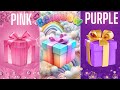 Choose your gift 🎁💝💜🤩|| The 3 gift challenge #pickonekickone #wouldyourather #giftboxchallenge