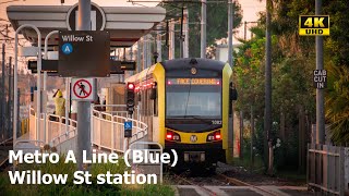 ⁴ᴷ⁶⁰ LA Metro | A Line (Blue) trains at Willow St station