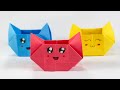 DIY - Origami Paper Craft/Desk organizer from Paper | Nusrat DIY Crafts