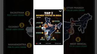 Top 7 Richest States in India🇮🇳#trendingshorts #viralshorts #rich #india #ytshorts #top7richstate