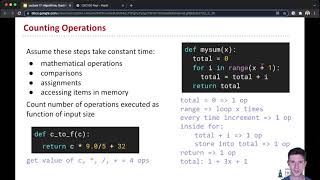 CSCI100: Lecture 17.4 - Runtime, Counting Operations