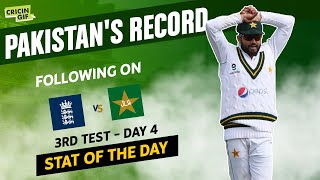 Pakistan's record following on - Stat of the Day - ENG vs PAK Day 4