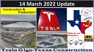 Tesla Gigafactory Texas 14 March 2022 Cyber Truck \u0026 Model Y Factory Construction Update (08:25M)