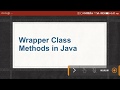 wrapper class methods in java