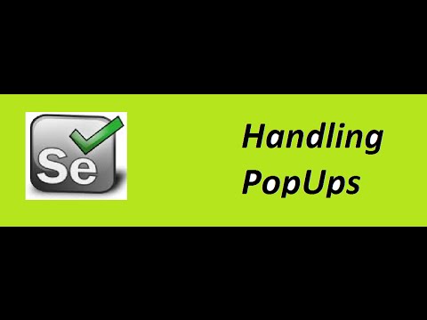 Selenium WebDriver Handling Popup | Window Selenium WebDriver Handling Popup | Window