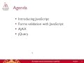 Overview of JavaScript, AJAX & jQuery