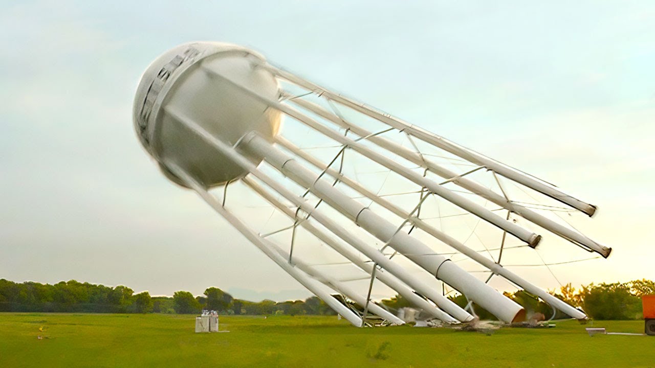 10 Water Tower Collapses Caught On Camera Youtube