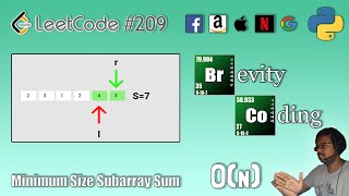 [Python] - Leetcode 209 - Minimum Size Subarray Sum in O(N) Complexity