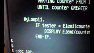 COBOL Program with Table/Array to sort numbers