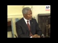 Bush and Annan comment on Iraqi acceptance of UN resolution