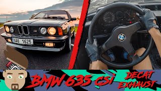 BMW 635 CSi (E24) | POV / Raw sound with decat exhaust / Pops and bangs