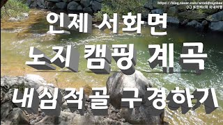 인제 노지캠핑 계곡 내심적계곡(내심적골) 돟영상으로 구경하기