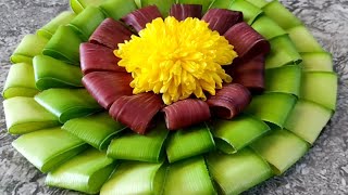 Kurutholai decoration/diwali decor unique idea/how to make a flower from coconut leafs