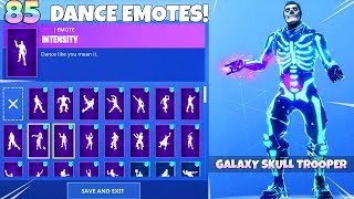 galaxy skull trooper skin with new dance emotes fortnite battle royale - fortnite ikonik skin emote gif