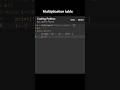 Multiplication table by using loops concept (while loop)-python #python #pythonprogramming