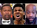 Vince Carter & Jalen Rose disagree: Should DPOY Giannis have guarded Jimmy Butler? | Get Up