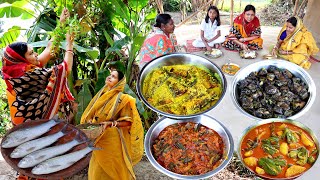 কৃষ্ণার রান্নাঘরে আজ রাজকীয় আয়োজন / মৌরী ঝিঙে, নিমপাতা Begun , নদীর বাটা, মশলা ভেন্ডি