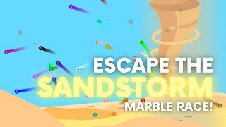 Escape the Sandstorm -  Survival Algodoo Marble Race