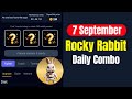 Rocky Rabbit Daily Combo 7 September | Rocky Rabbit Daily Combo Card Today