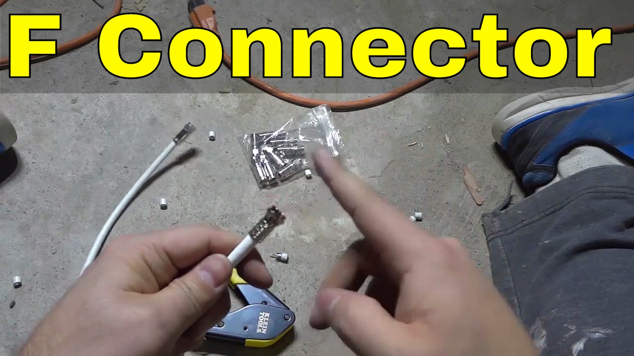 How To Install A Twist On F Connector-Coaxial Cable Tutorial - YouTube