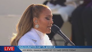 Jennifer Lopez sings 'America the Beautiful' at Biden inauguration