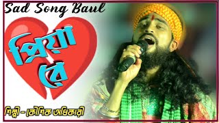 Priya Re || প্রিয়া রে || Koushik Adhikari Baul || Sad Song Baul || Baul Mela Folk