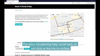 Tutorial: How To Read the Bus Schedules Online