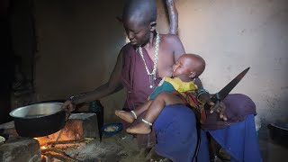 Primitive African village// Cooking the most amazing meal in the village