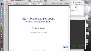Python for Engineers Part 5: Basic Syntax and For Loops
