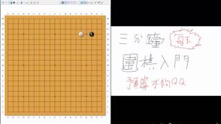 ３分鐘圍棋入門第四集：黑棋為什麼一開始要下右上角呢？(真疑問!?)