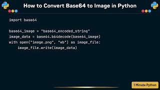 How to Convert Base64 to Image in Python