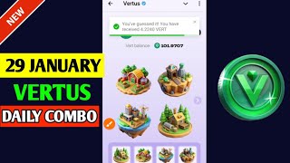 Vertus Combo Cards Today 29 January | Vertus Daily Combo | Vertus Combo Cards | Vertus Combo