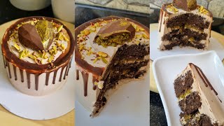 Viral Kunafa Chocolate Cake😍🎂Cake Recipe Malayalam@SanusWorld#viral#trending#trendingcake#recipe