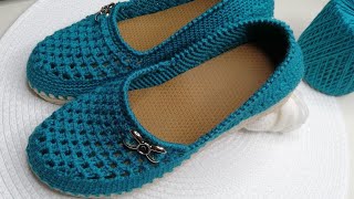 💥⚡МОКАСИНЫ БИРЮЗА💥💝 ВЯЖЕМ КРЮЧКОМ 🔥💥 CROCHET SHOES