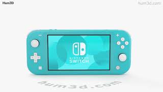 Nintendo Switch Lite Turquoise 3D model by Hum3D.com