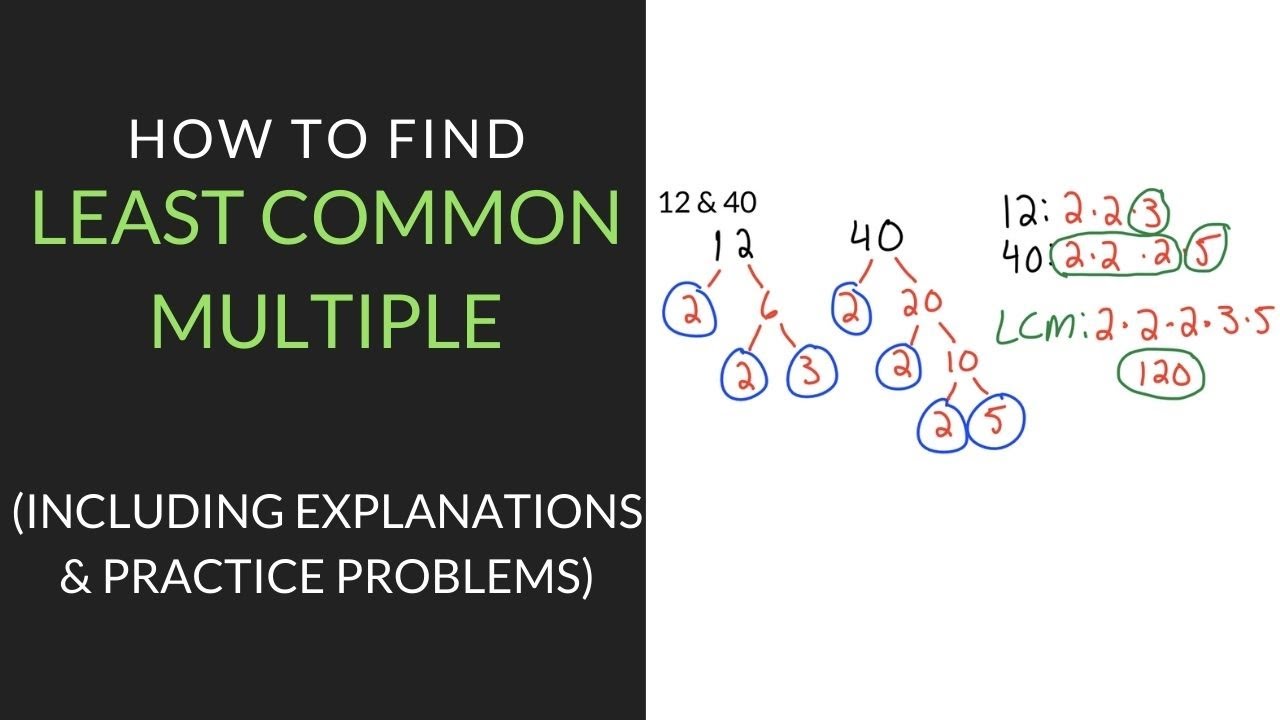 How To Find The Least Common Multiple Examples