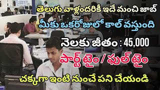 తెలుగు వాళ్లందరికీ ఇదే మంచి జాబ్ || work from home jobs ||jobs in telugu