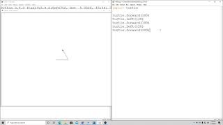 Python turtle graphics for geometric shapes