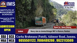 Heavy Jam on Jammu-Srinagar NH1 in Ramsoo, Ramban