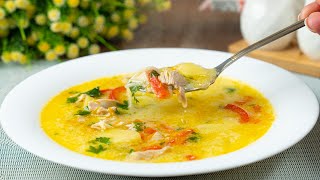 This soup has conquered millions of hearts! Chicken soup with cream sauce