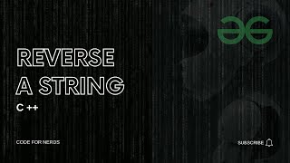 Reverse a String|| Fully Solved || Basic Level || Geeks for Geeks || C++