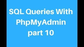 SQL Select Data (part 10)