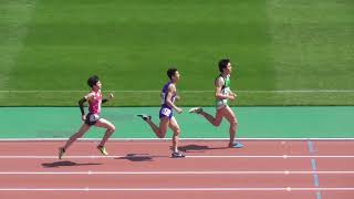 男子1500ｍ予選1組＆2組。高体連札幌支部春季陸上競技大会、2019年5月11日。