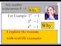 Senior Arithmetic: Explaining why the power of 0 exponent ALWAYS equal 1