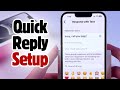 How to Set Up Quick Reply Texts on the iPhone 16e