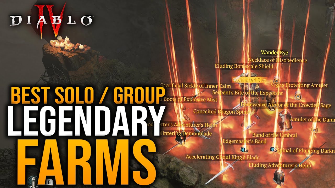 Diablo 4 INSANE LEGENDARY FARMS - 5 Best Legendary Gear Farms For Solo ...