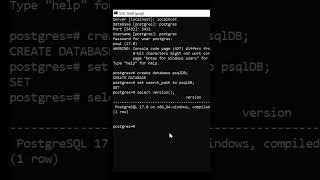 How To Create And Access PostgreSQL Database Using psql SQL Shell || Best PostgreSQL Tutorial Shorts