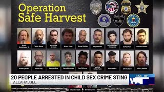 Tallahassee Police, other authorities announce 20 arrests in connection to ‘Internet Crimes Again...