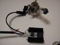 irfz44n mosfet with h4 car headlight bulb