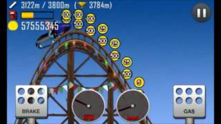 Hill Climb Racing 3918 meters Record on Roller Coaster